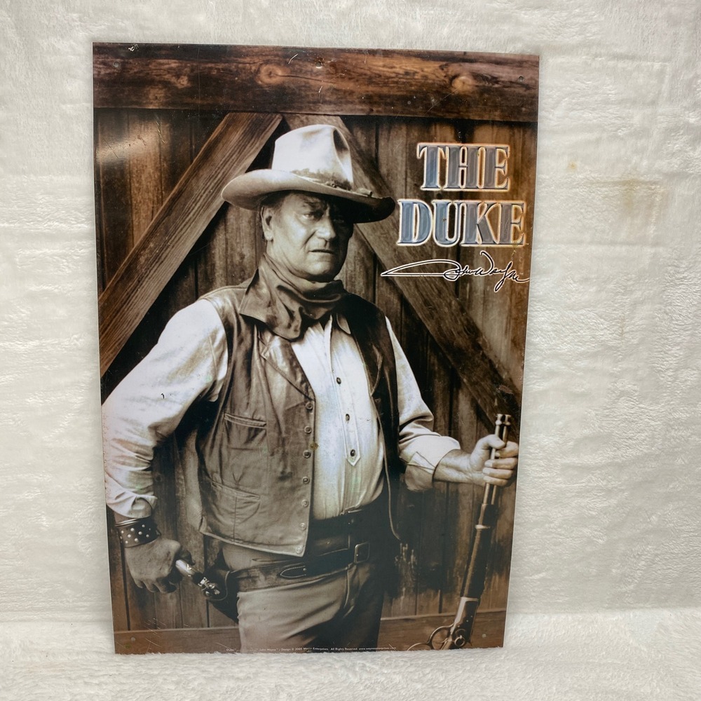 John Wayne The Duke Western Metal Art Wall Decor Cowboy Man Cave Bar Home Decor‎